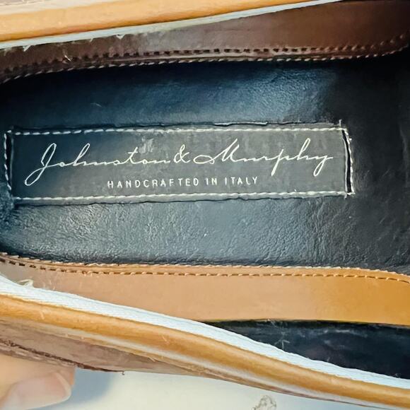 Johnston & Murphy Shoes Mens 8.5 Brown Leather Horsebit Loafers Slip On Dress main image 6